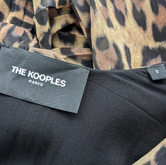 Kooples • Pleated Leopard Print Midi Dress - Picture 8 of 11